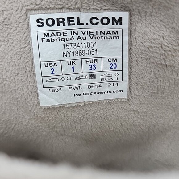 SOREL Blue White Knit Gray Suede Girl's Pull On Mid Calf Winter Boho Boots 2 - Picture 5 of 13